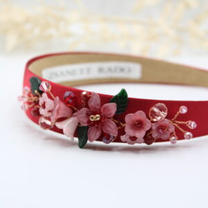 Haarreif "Chloe"- Bordeauxrot