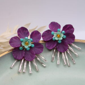 Ohrstecker "Marlene"- Violett
