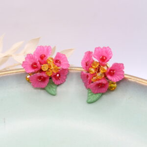 Ohrstecker "Hibiskus"-Pink