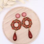 Ohrhänger "Marietta-Circle"-Drops Rostbraun