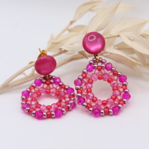 Ohrhänger "Marietta-Circle" Pink