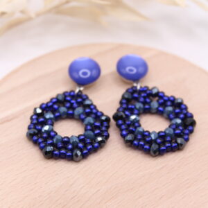 Ohrhänger "Marietta-Circle" Dunkelblau