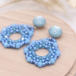 Ohrhänger "Marietta-Circle" Hellblau