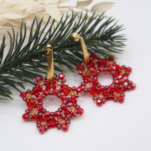 Ohrhänger "Marietta-Flower Star" Rot