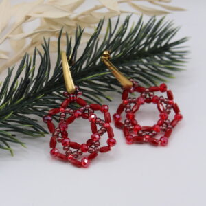 Ohrhänger "Marietta-Stern" Bordeaux