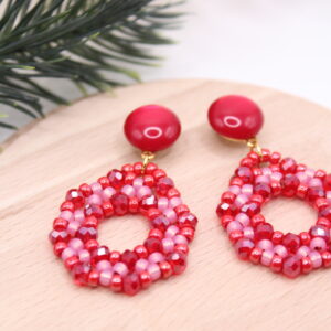 Ohrhänger "Marietta-Circle" Magenta