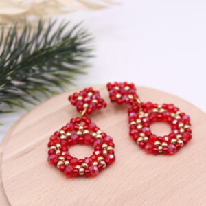 Ohrhänger "Marietta-Cubes" Rot