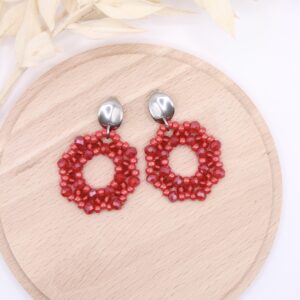 Ohrhänger "Marietta-Circle" Rot