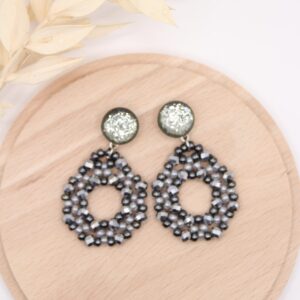 Ohrhänger "Marietta-Circle" Silbergrau