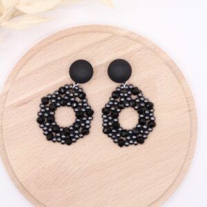 Ohrhänger "Marietta-Circle" Schwarz