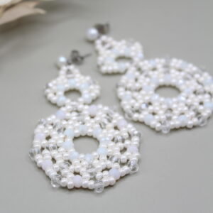 Ohrhänger "Marietta-Heart-Circle" Ivory