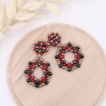 Ohrhänger "Marietta-Cubes" Rot-Blau