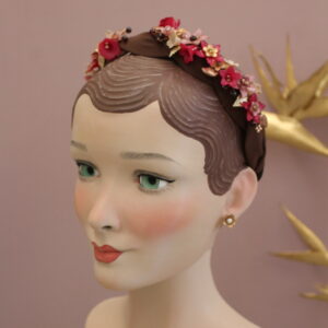 Haarreif „Zsazsa“ Braun-Magenta