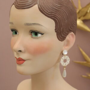 Ohrhänger "Marietta-Circle"-Drops Weiss