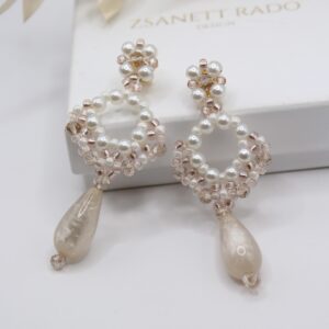 Ohrhänger "Art-Deco" Drops Ivory