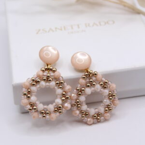 Ohrhänger "Marietta-Circle" Pfirsich