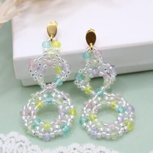 Ohrhänger "Marietta-Heart" Bunt-Pastell